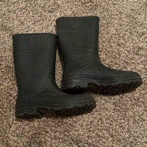 Black Waterproof Rain Boots Unisex Size 3Y (youth, big kid)